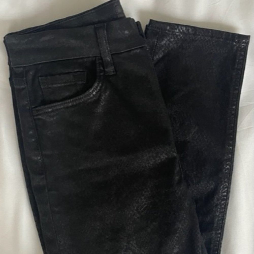 Jen7 By 7 For All Mankind Coated Printed Ankle Skinny Jean